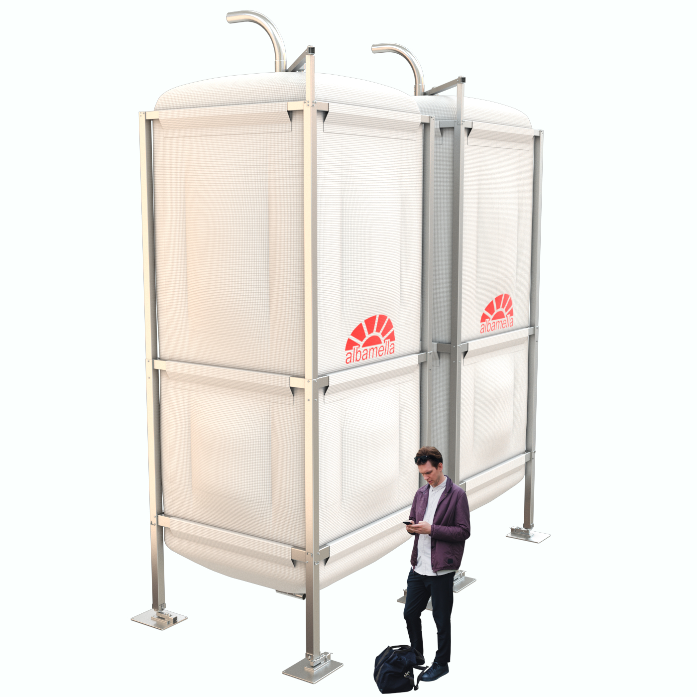 Silo textil para granza de plástico